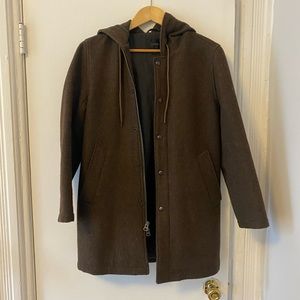 Olive Green J. Crew Coat XS